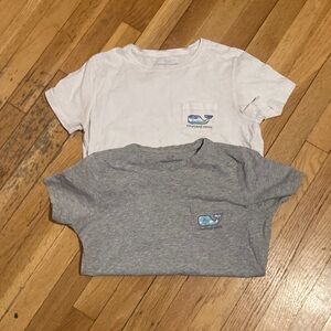 Vineyard Vines White and Gray Pocket Tees